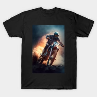 Dirt bike stunt crazy fast cgi style T-Shirt